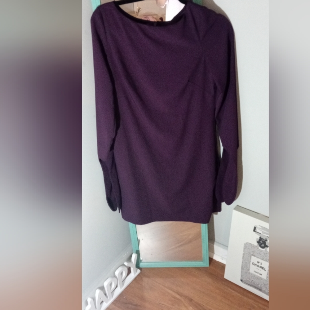 Vince Camuto beautiful Maroon Dress with tie sleeve